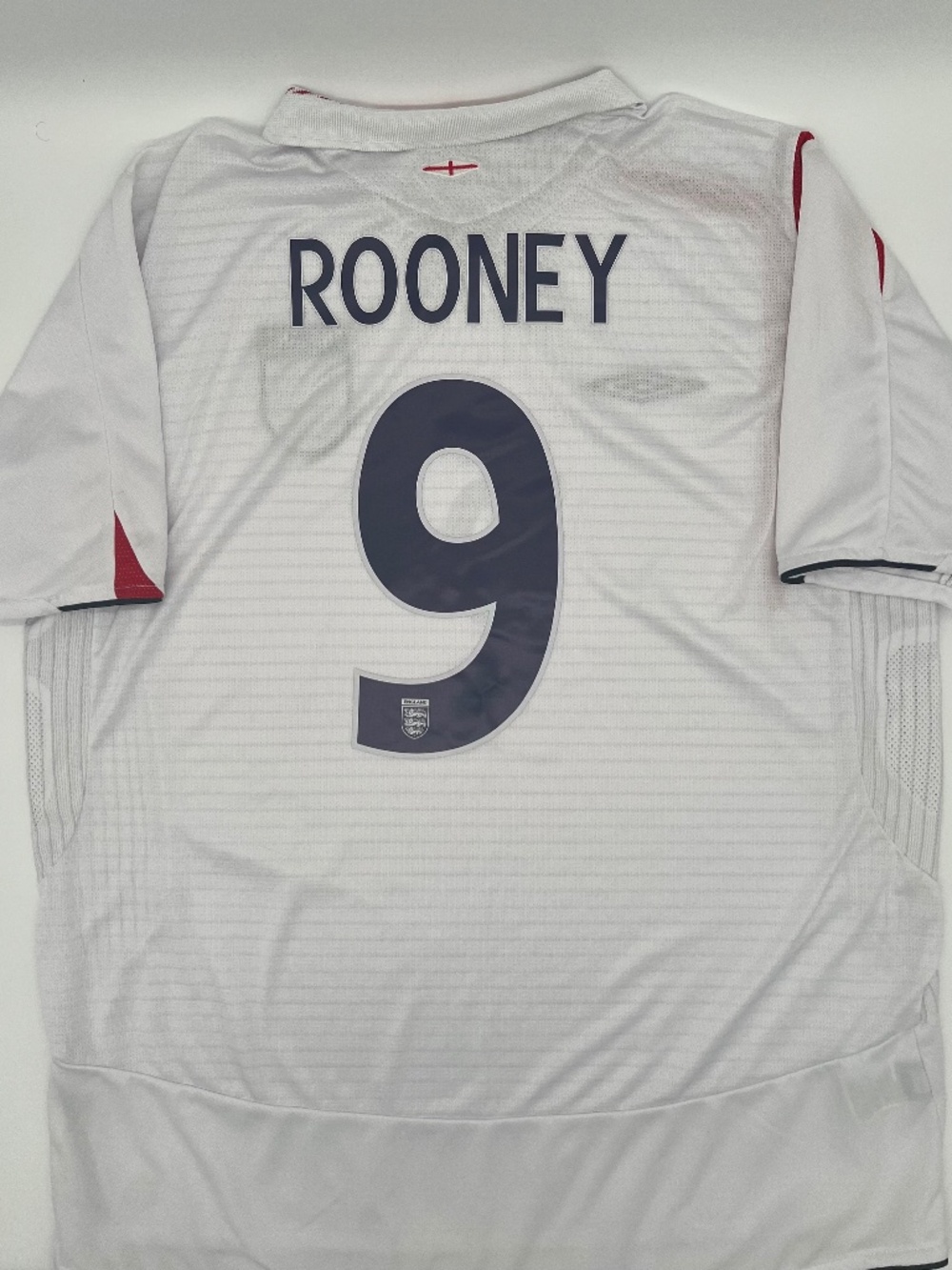 England 2006/2007 Home Wayne Rooney #9 Authentic Umbro Soccer Jersey XL White
